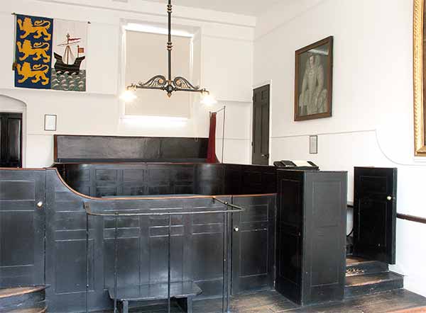 the courtroom in the moot hall